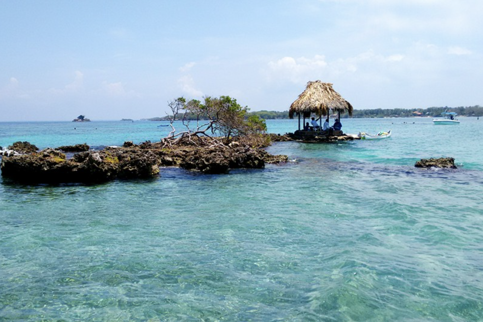La piscinita small island in the middle of the caribbean sea
